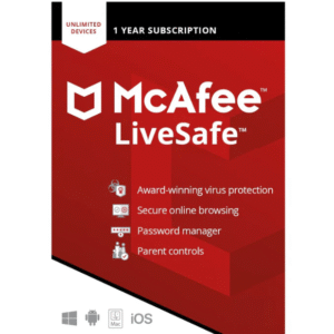 McAfee Unlimited Devices 1 Year Lifesafe